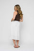 Lina-Stretch Eyelet Midi Skirt